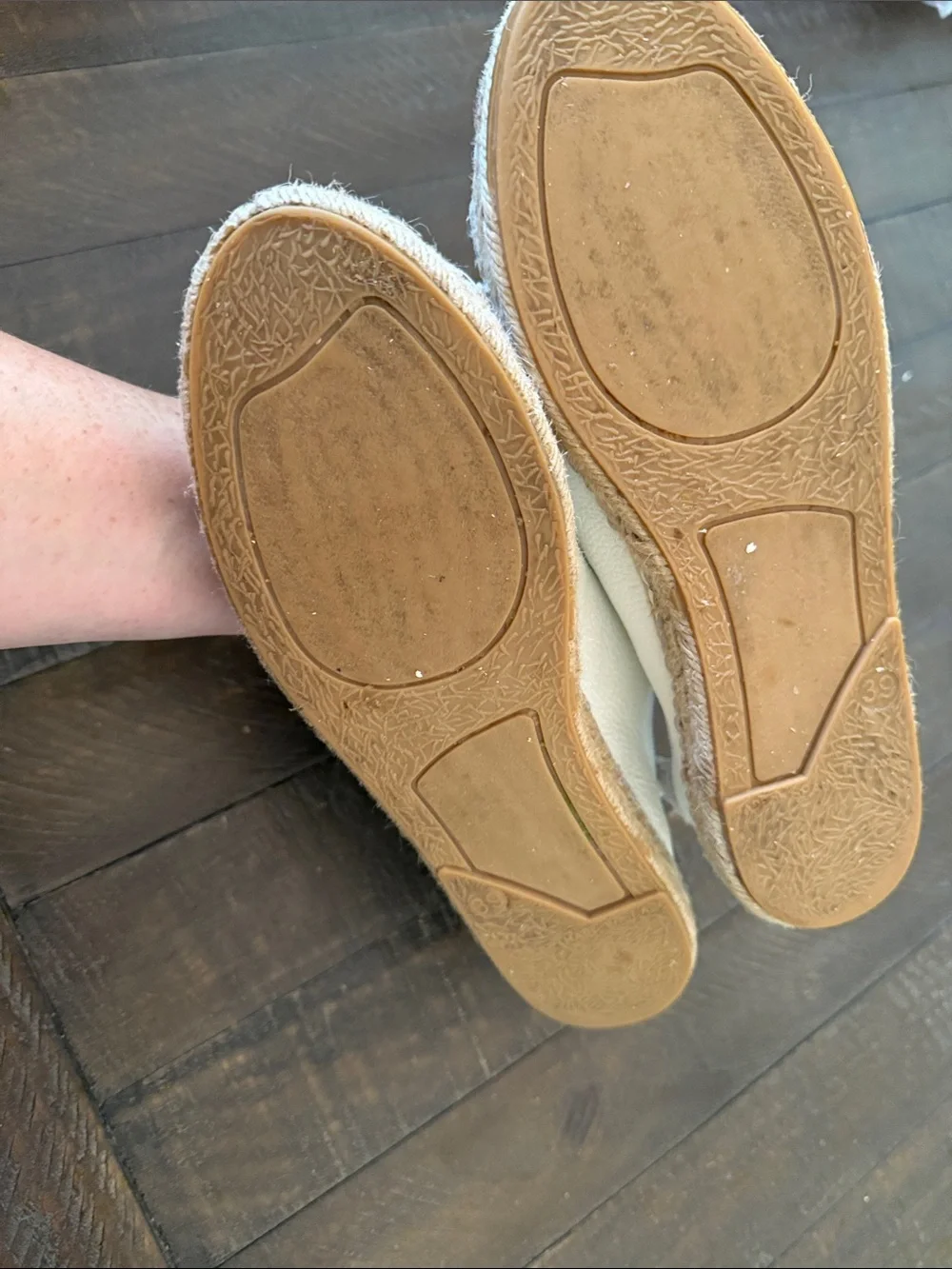 Anthropologie Maypol White Leather Espadrille Sneakers with Black Laces